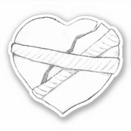 Adesivo Enviando um desenho de coração partido