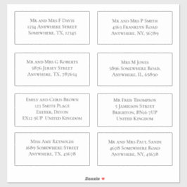 Adesivo Envio de Nome e Endereço de Convidado Individual E