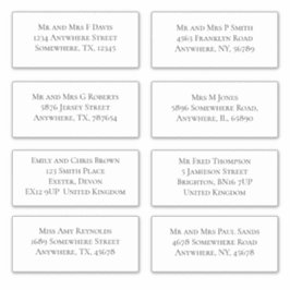 Adesivo Envio de Nome e Endereço de Convidado Individual E