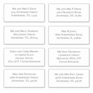 Adesivo Envio de Nome e Endereço de Convidado Individual E