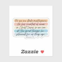 Adesivo Ephesianos 2:10 Gods Masterpart