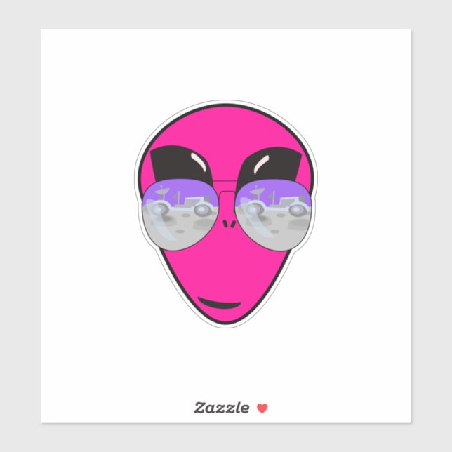 Adesivo Epic Shades Cabeça Alienígena Torneio da Lua OFO (Folha)