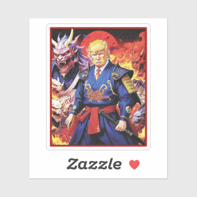 Adesivo Epic Trump Samurai Anime (Folha)