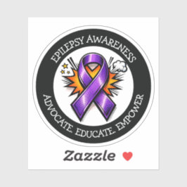 Adesivo Epilepsy Awareness | Purple Awareness Ribbon