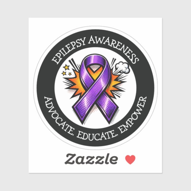 Adesivo Epilepsy Awareness | Purple Awareness Ribbon (Folha)