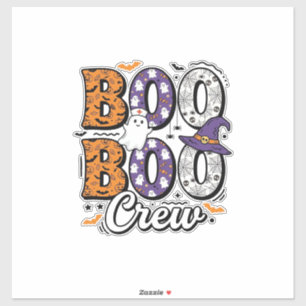 Adesivo Equipe Boo Enfermeira Design de Camisa Vintage de 