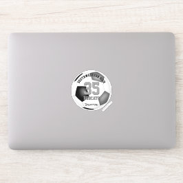 Adesivo equipe da cinza negra colorido futebol masculino