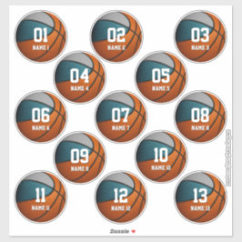 Adesivo equipe de cinzas de chá colore presentes conjunto 