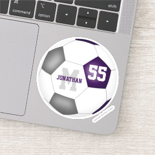 Adesivo equipe de cinzas roxas cor futebol masculino
