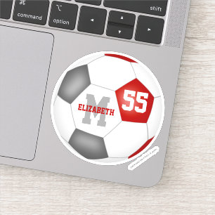 Adesivo equipe de cinzas Vermelhas cor de futebol masculin