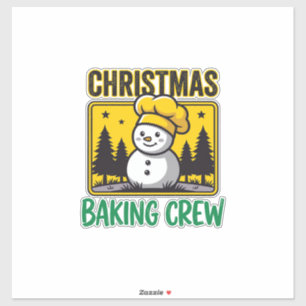 Adesivo Equipe de Confeitaria de Natal Boneco de Neve Desi