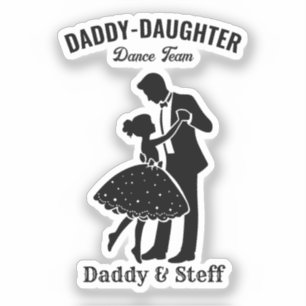 Adesivo Equipe de dança pai-filha (4) Camisa-T