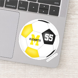 Adesivo equipe de ouro negro colorido futebol feminino