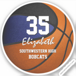 Adesivo equipe de ouro negro colorido varejo de basquetebo