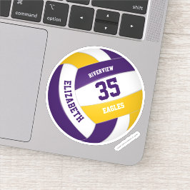 Adesivo Equipe de ouro roxa coloração voleibol feminino