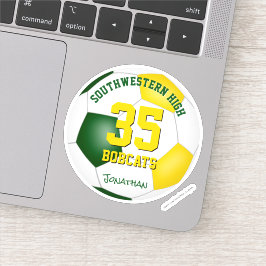 Adesivo equipe de ouro verde colore futebol feminino