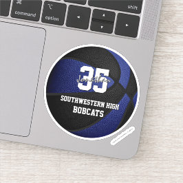 Adesivo equipe negra azul cores menininho basquetebol femi