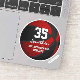 Adesivo Equipe negra de basquetebol cores meninos