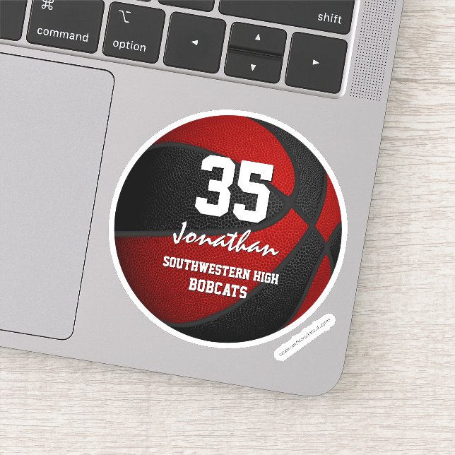 Adesivo Equipe negra de basquetebol cores meninos (Detalhe)