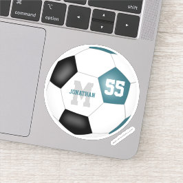Adesivo Equipe negra do Teal colorido futebol masculino
