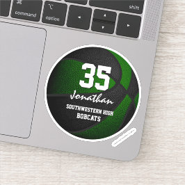 Adesivo Equipe negra verde colorido basquetebol feminino