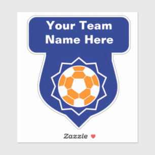 Adesivo Equipe Personalizada De Futebol Com Seu Nome