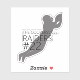 Adesivo Equipe Personalizada do Jogador de Futebol Silhoue