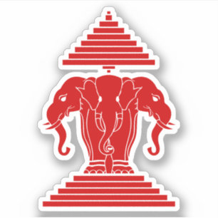 Adesivo Erawan três dirigiu o Lao do elefante/bandeira de