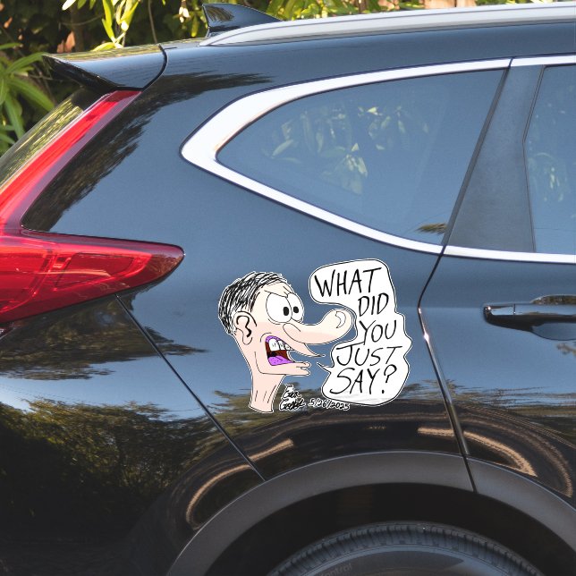 Adesivo Erica Crooks Comics - O que você acabou de dizer ? (Lado do carro)