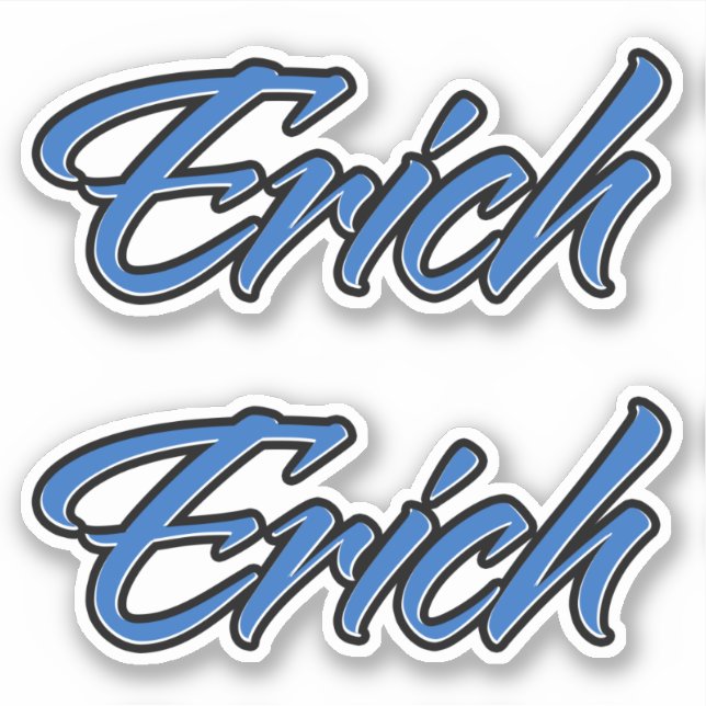 Adesivo Erich Name blue Aufkleber Sticker Stickerset (Frente)