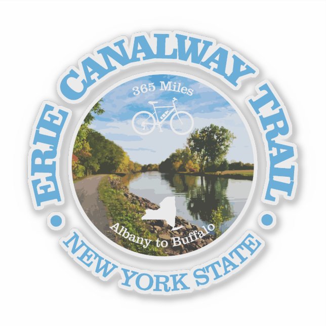 Adesivo Erie Canalway Trail (ciclismo c) (Frente)