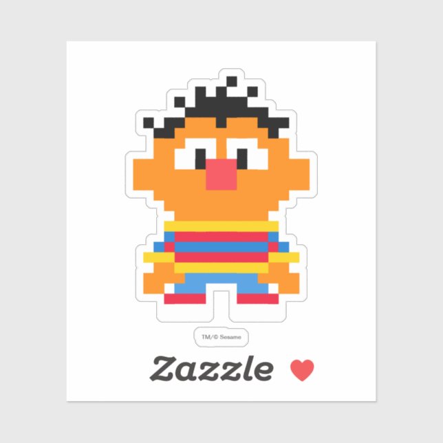 Adesivo Ernie Pixel Art (Folha)