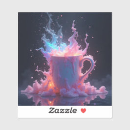 Adesivo Erupção de café quente em pastel