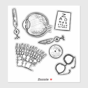 Adesivo Esboços de Oftalmologia
