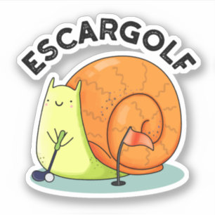 Adesivo Escar-Golf Funny Escargot Snail Pun