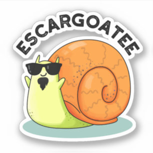 Adesivo Escargoatee Funny Snail Escargot Pun