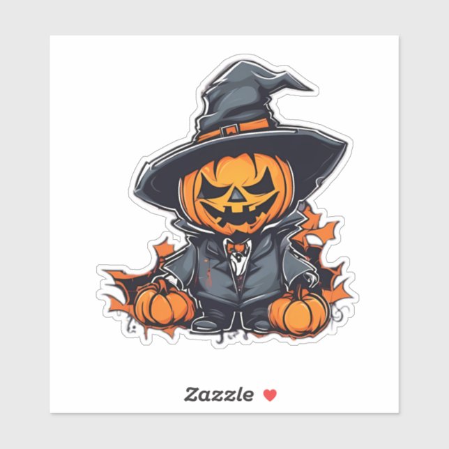 Adesivo Escassez de Abóbora do Halloween Decência Adorável (Folha)