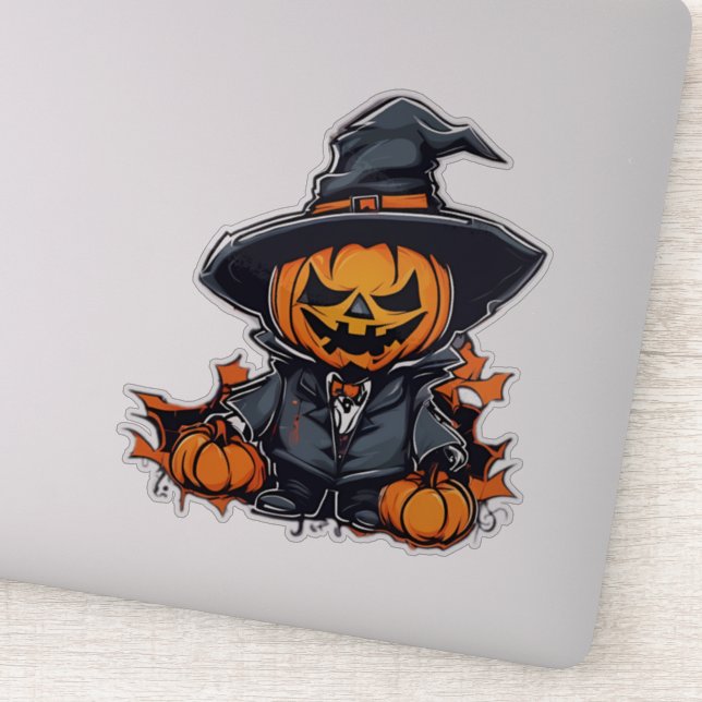 Adesivo Escassez de Abóbora do Halloween Decência Adorável (Detalhe)