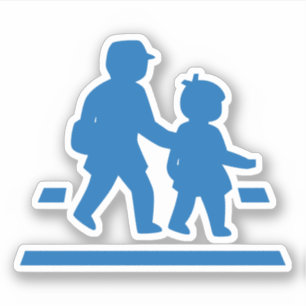 Adesivo Escola Crianças Atravessando > Sinal de Tráfego Ja