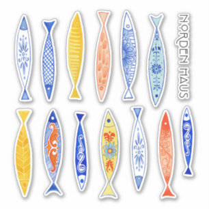 Adesivo Escola de Peixe de Verão