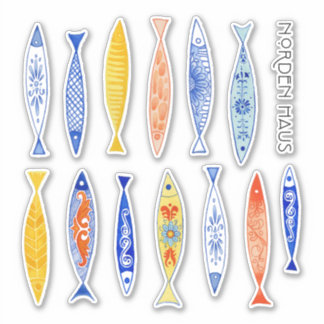 Adesivo Escola de Peixe de Verão