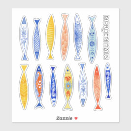 Adesivo Escola de Peixe de Verão