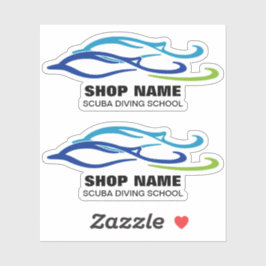 Adesivo Escola Twin Dolphins Scuba