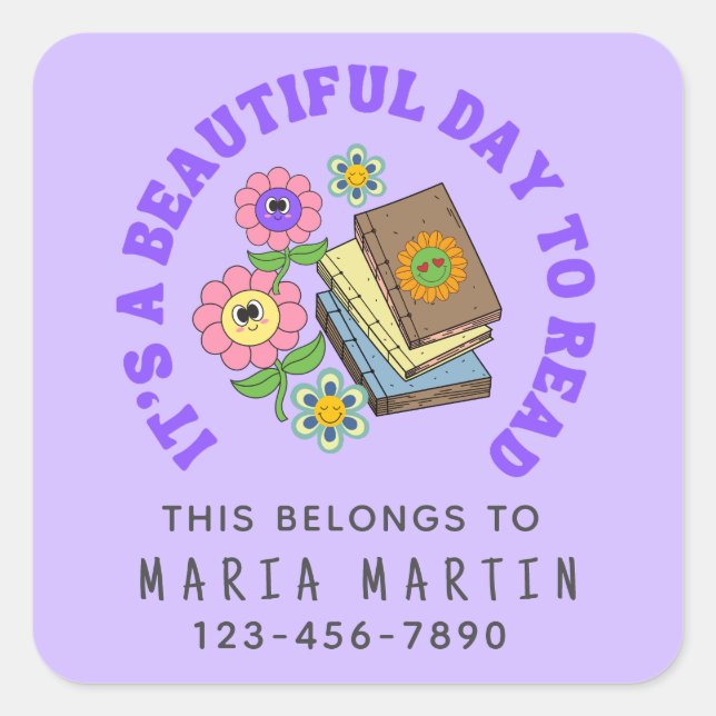 Adesivo Escolar Nome e Telefone de Leitura Este Pe (Frente)