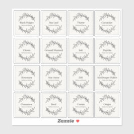 Adesivo Escrita de Especiarias de Plantas Culinárias da Co