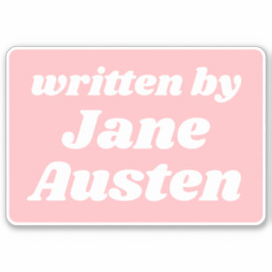 Adesivo Escrito por Jane Austen Cute Pastel White