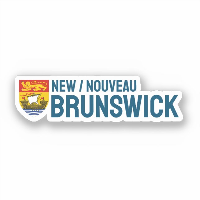 Adesivo Escudo de New Brunswick, Canadá (Frente)