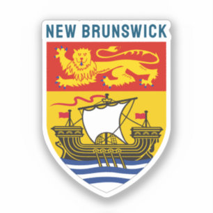 Adesivo Escudo de New Brunswick, Canadá