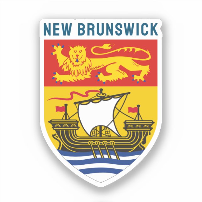 Adesivo Escudo de New Brunswick, Canadá (Frente)