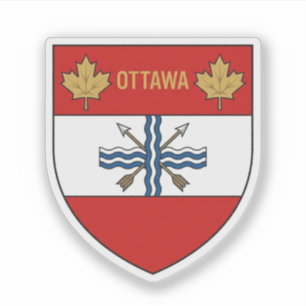 Adesivo Escudo Souvenir de Ottawa, Canadá